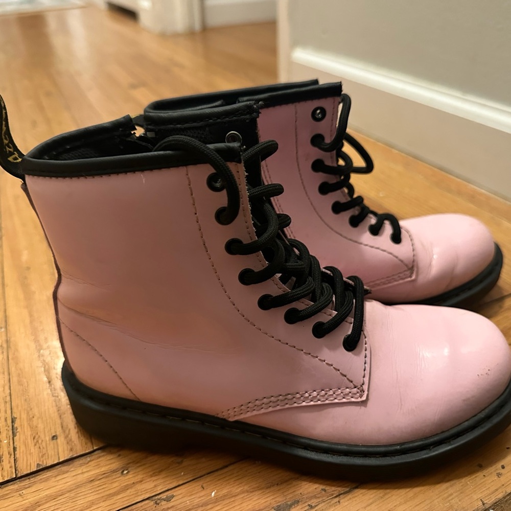Kids Dr. Marten’s Pink Lace-Up Boots